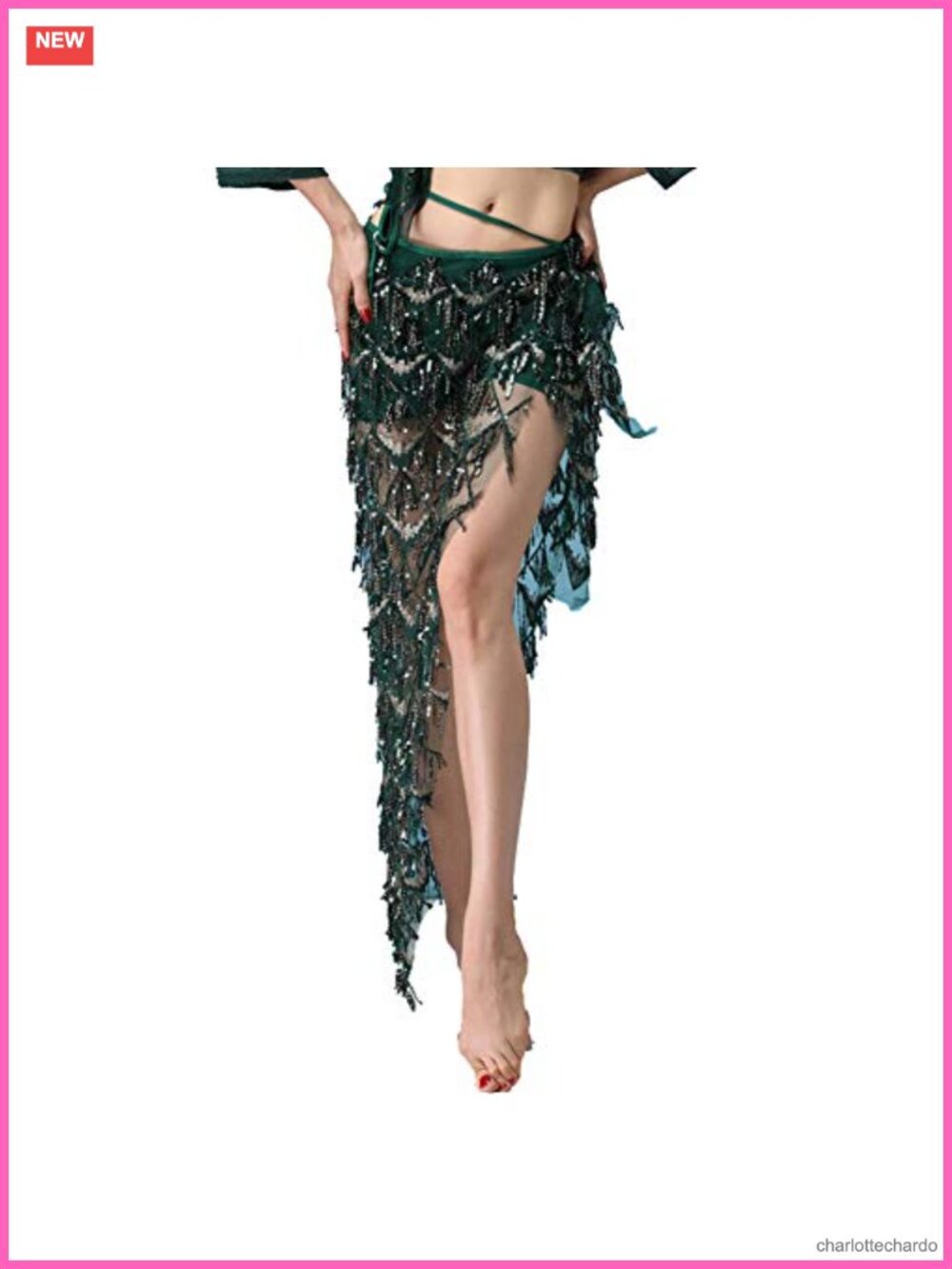 Belly Dance Hip Scarf with Sequin Tassel | Women's Accessory